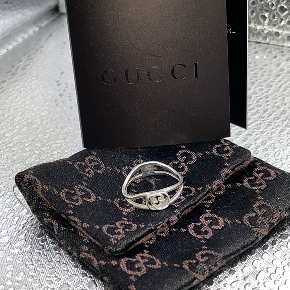 🎁GUCCI INTERLOCKING GG RING size:5.5/6🎁 - Picture 11 of 13